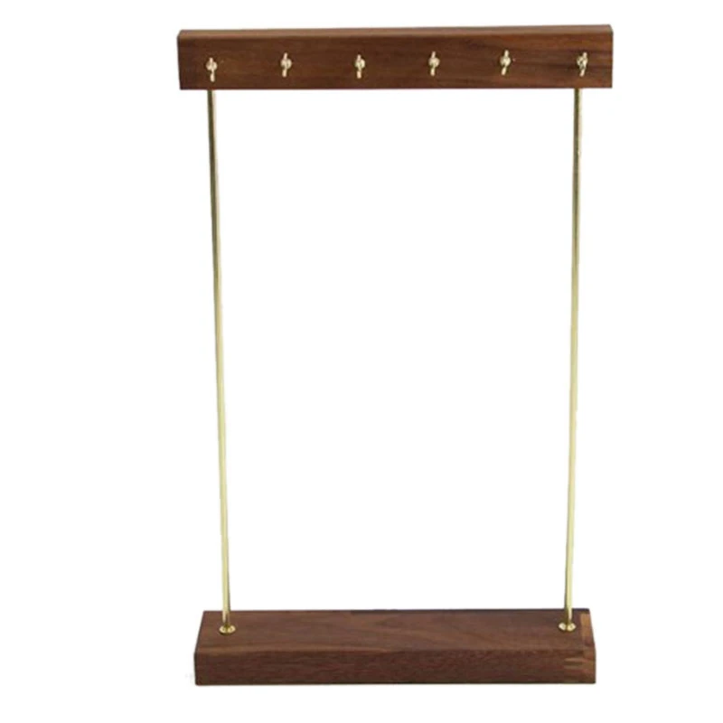 

Деревянные ювелирные изделия Органайзер держатель стойка с крючками полка висячие серьги ожерелья браслеты аксессуары для хранения