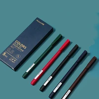 5pcs retro colors gel ink pen set multi macaron morandi color 0 5mm roller ball pens for diary drawing writing gift school a6248