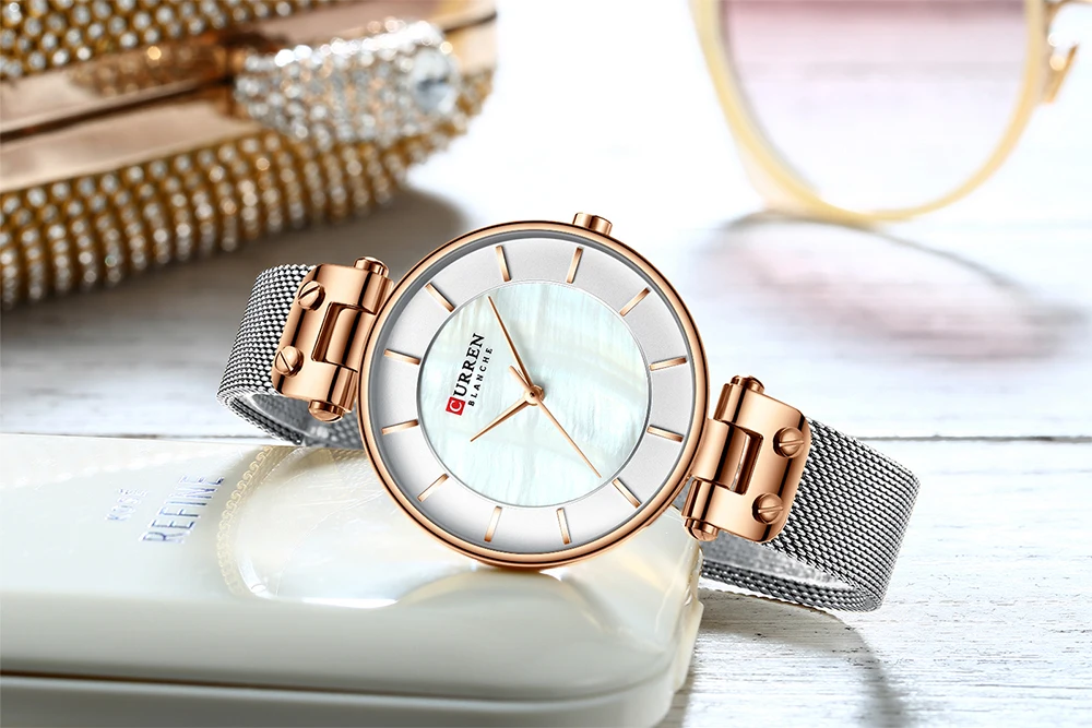 

Relogiio Feminino CURREN Women Watches Luxury Brand Ladies Creative Simple Quartz Watch Dress Steel Mesh Watches New Clock