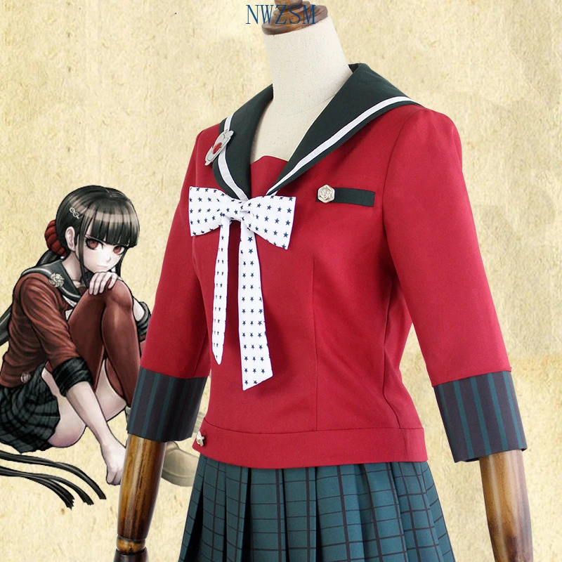 Danganronpa V3 убийства гармонии Harukawa Маки школьная Униформа Косплэй Костюм Аниме