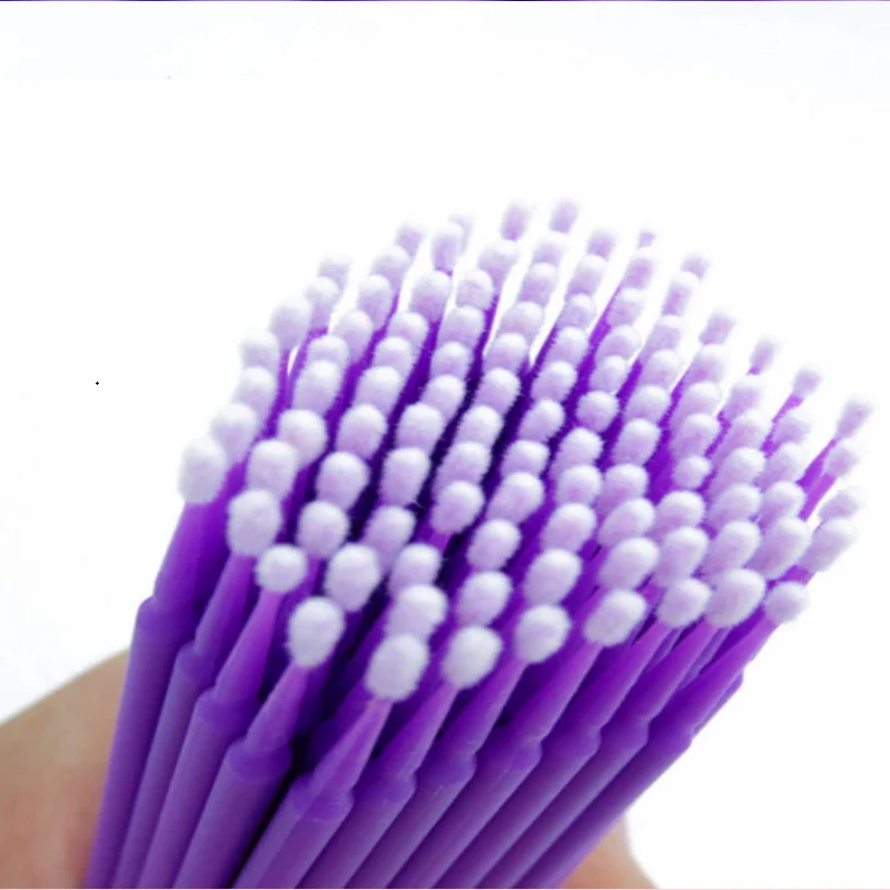 100 шт/партия одноразовая щетка для ресниц тампон микрокисти инструменты