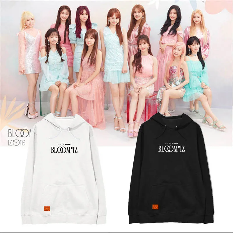 

Korean KPOP IZONE BLOOMIZ Album Oversized Hoodie Hip Hop Streetwear Loose Hooded Pullover Printed Long Sleeve Sweatshirts Hoody