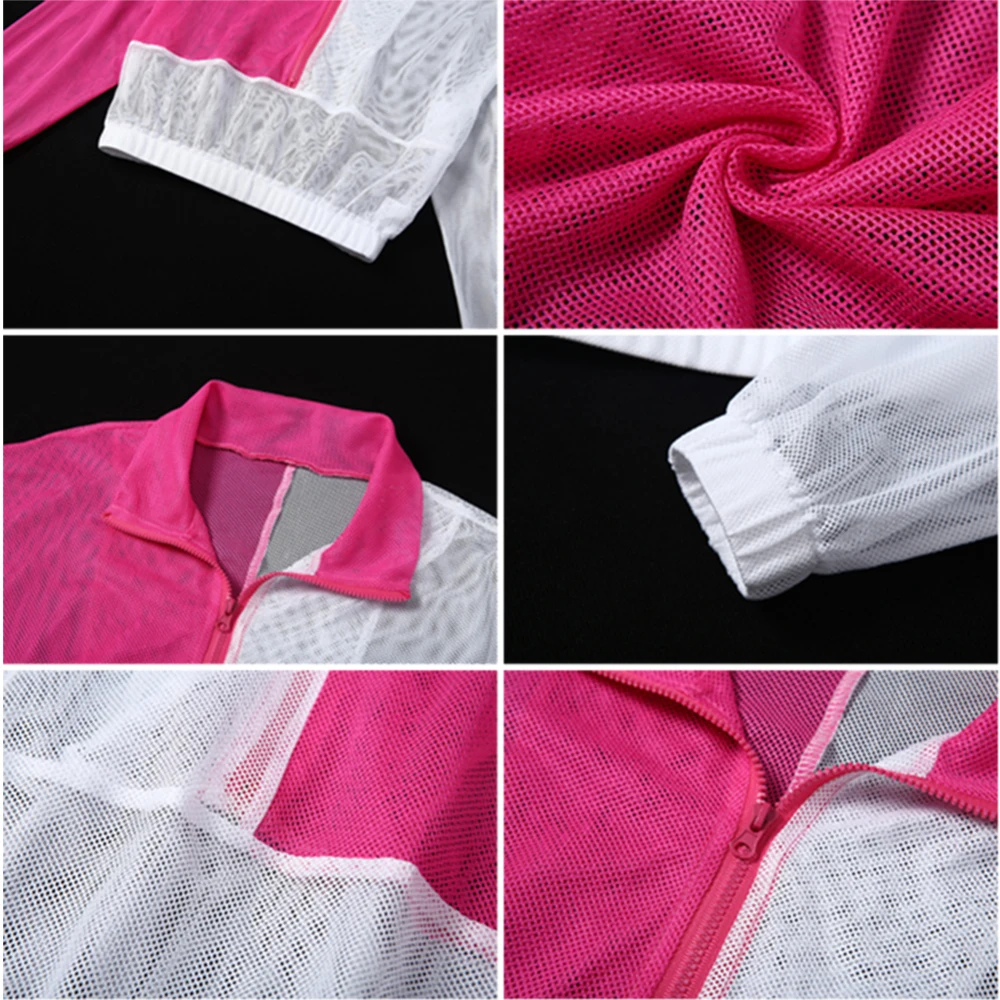 Короткие женские топы сетчатая Прозрачная Клубная уличная куртка с вырезом