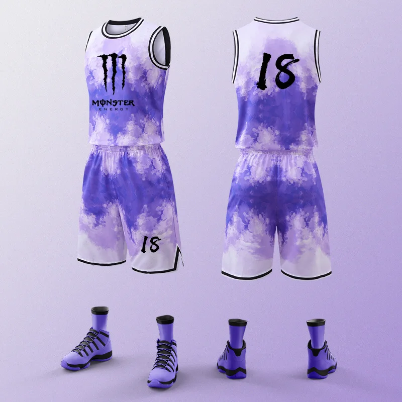 

Men Throwback Basketball Jerseys Sets Boys Blank College Team Basketball Clothes Basketball Sports Training Suits Uniforms Print
