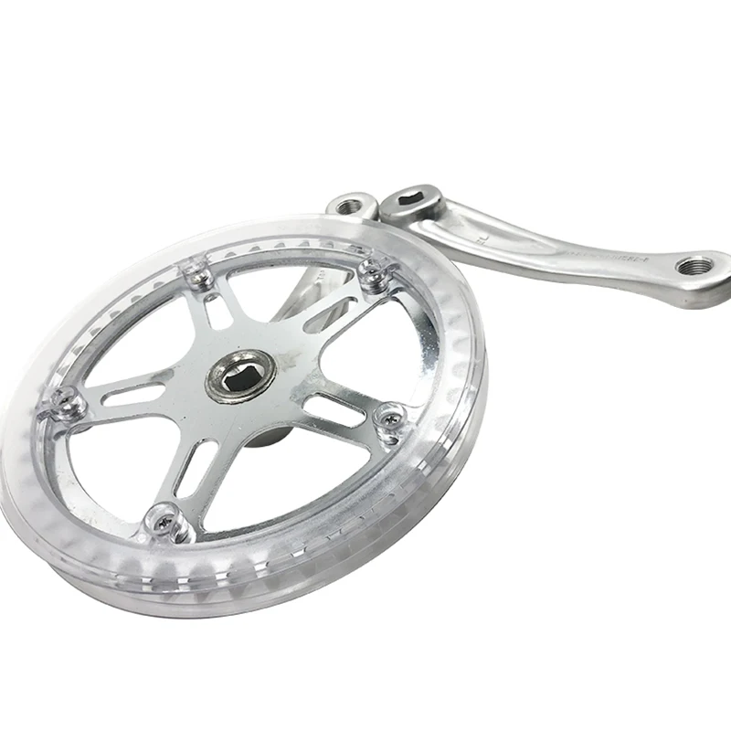 

Bicycle Crankset 44T Gear 170MM Length Bike Crank and Chain Wheel Fixed Gear Single Speed BMX Accessories Silver Bike Crankset