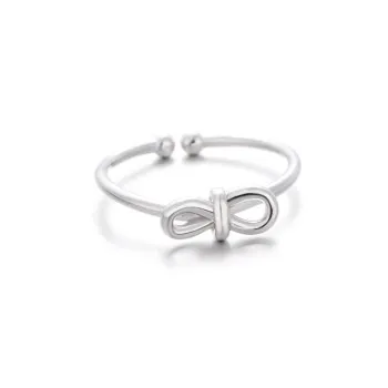 

Japanese and Korean Version of The Simple Cute Little Fresh Bow Ring Adjustable Open Ring Ring Birthday Gift R81.01