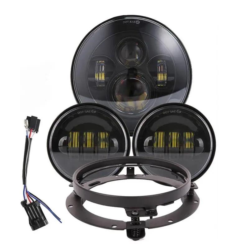 Светодиодный головной фонарь с дальним и ближним светом 7 дюймов 2 шт. 4 5 дюйма