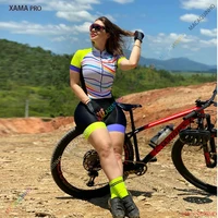 female xama pro macaquinho cycling jumpsuit set promotion bike clothing free shipping