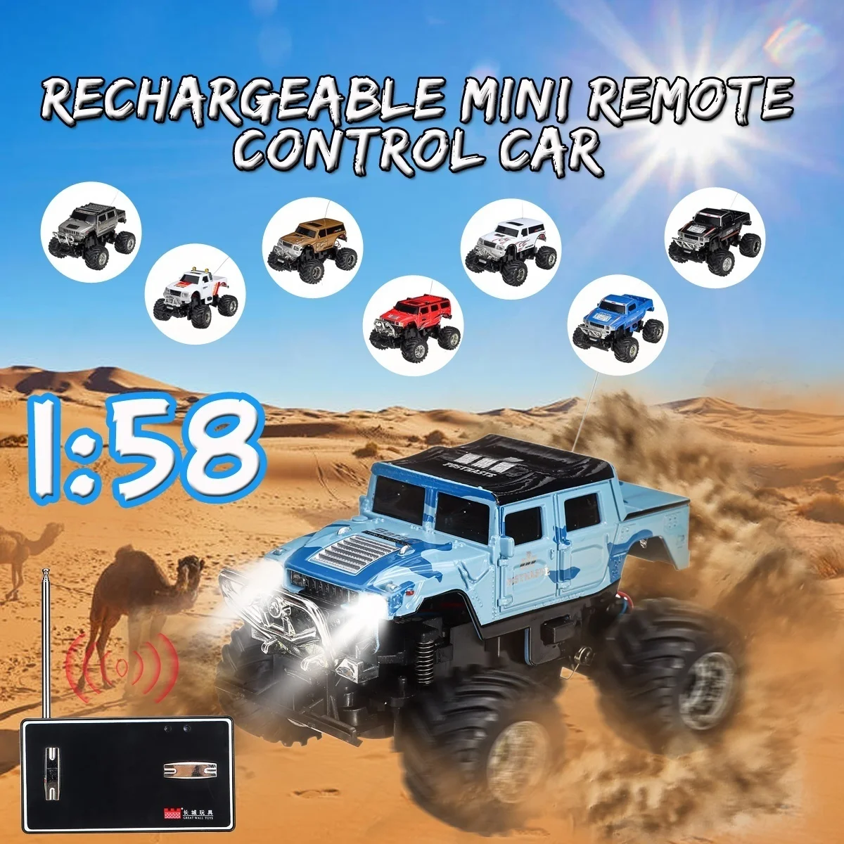 1 шт. мини Радиоуправляемый автомобиль 2207 может заряжаться 1:58 внедорожник для детский Радиоуправляемый автомобиль высокоскоростной автомобиль светодиодный светильник транспортные средства Подарочная игрушка