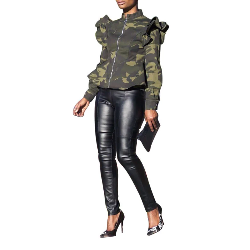 Осенняя дизайнерская Повседневная Женская куртка 3 цвета камуфляжная женская