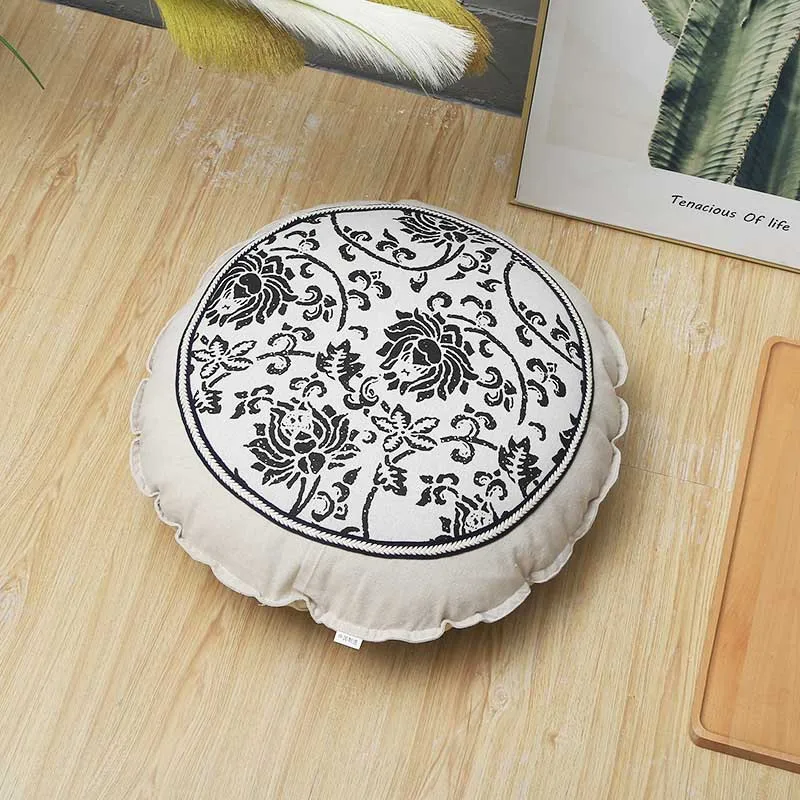 08 Винтажная утолщенная большая подушка для стула, Кухонное кресло, круглая Съемная Автомобильная подушка для сиденья, напольный татами, декоративные подушки для дома - Цвет: 08