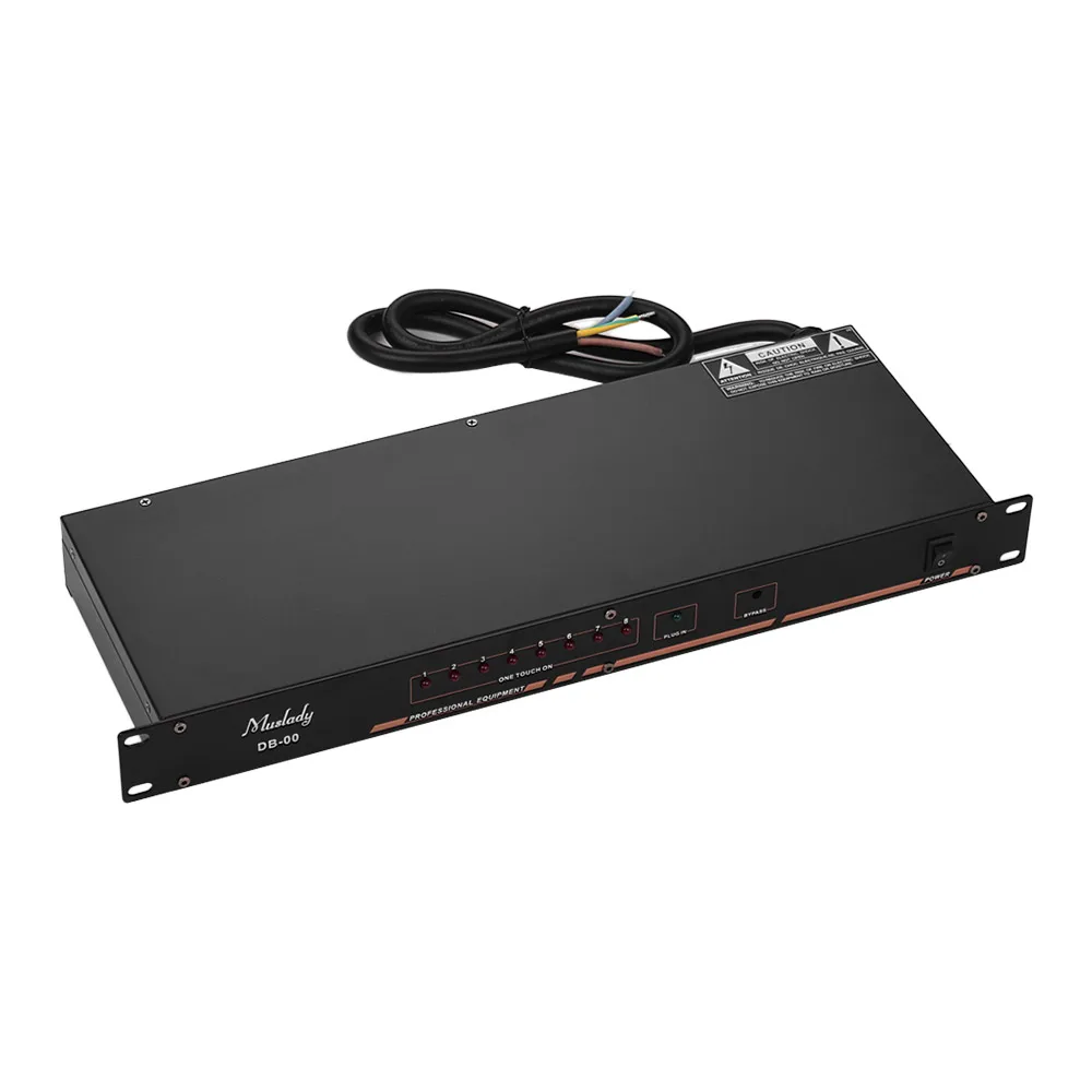 DB-00 Muslady VS-1028 10-полка с креплением на вентиляционную решетку крепление регулятор последовательности питания кондиционер стабилизатор напряжения Регулятор питания ЖК-дисплей - Цвет: DB-00