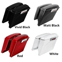 motorcycle 5 stretched extended hard saddlebags for harley touring road king street glide electra glide 1993 2013