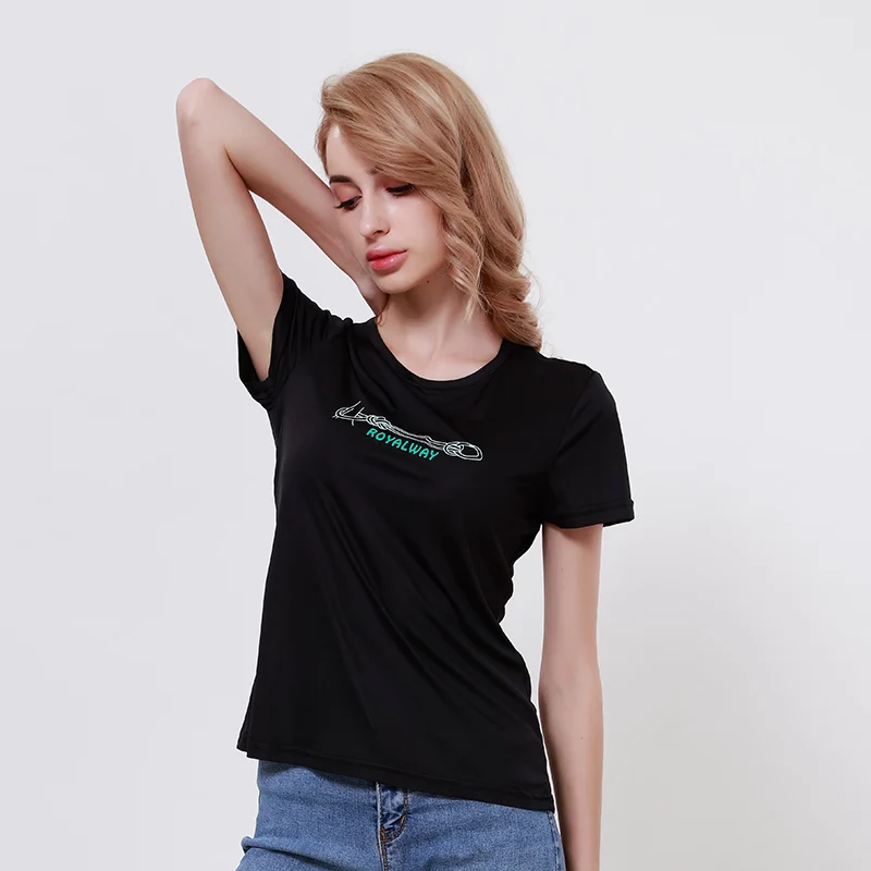 ROYALWAY Женские повседневные футболки с короткими рукавами Летние удобные дышащие