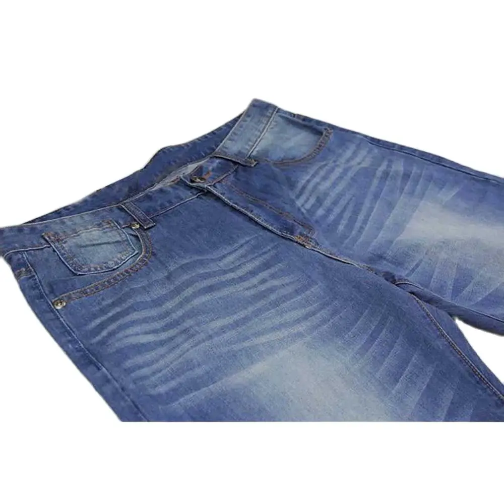 Широкие брюки прямые мужские джинсы шаровары Хип хоп Denim Joggers Брюки Свободные
