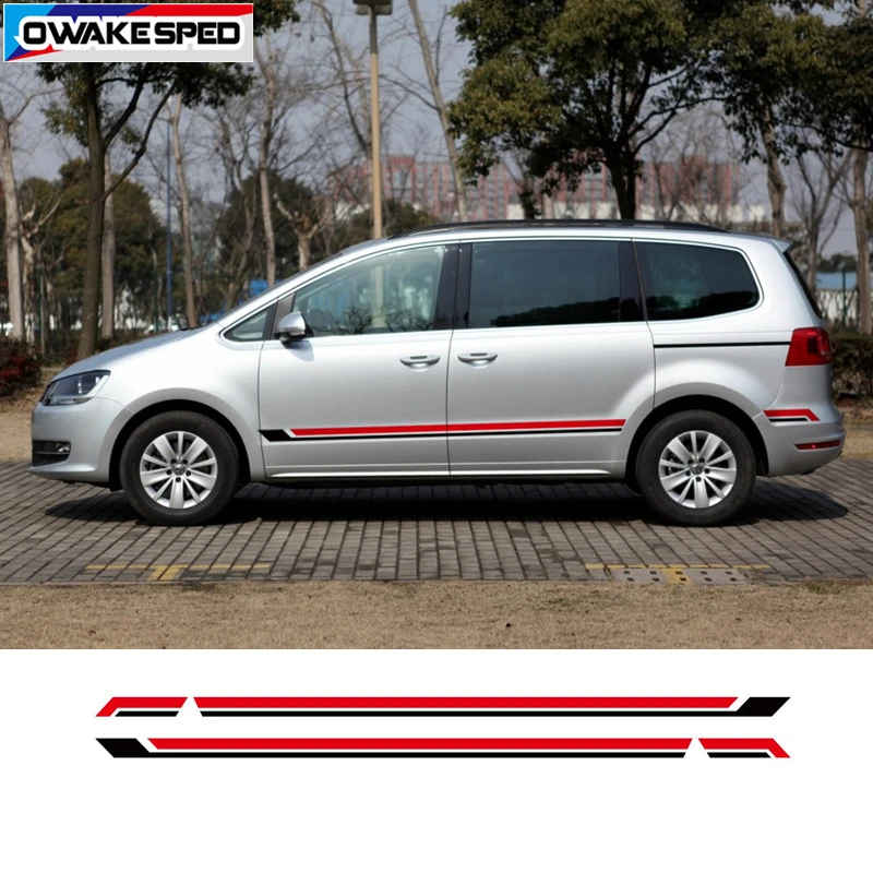 1 Набор для Volkswagen Sharan MPV Edition Авто Боковая юбка наклейка авто Стайлинг Спорт