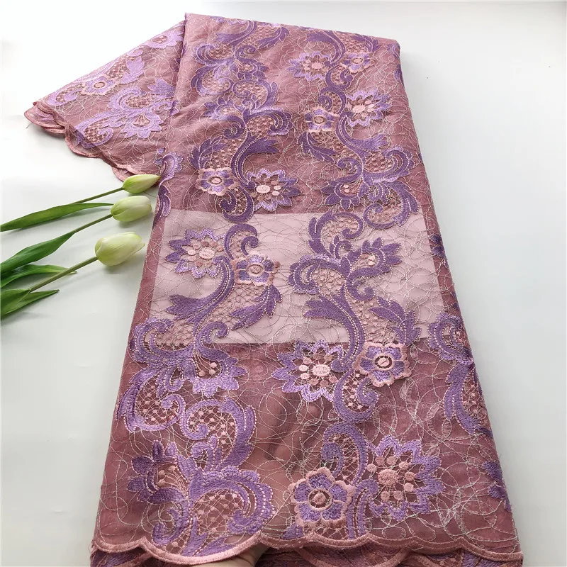 

African Lace Fabric 2020 High Quality Lace Material Nigerian Lace Fabrics For Women Dress African Tulle Lace Fabric JHS50