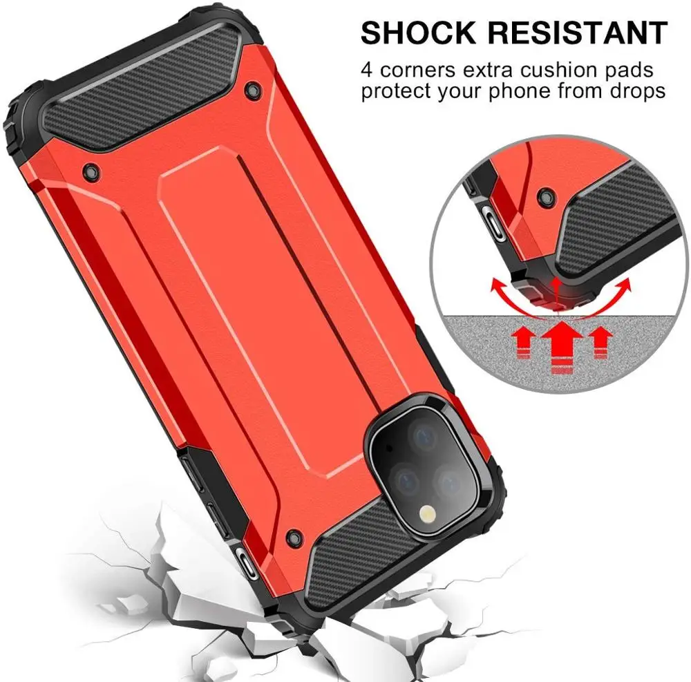 10Pcs Armor Cases For iPhone 12 Mini 11 Pro XS Max XR X 8 Plus 7 7S 6 6S 5 5S SE 2020 Shockproof Case Hybrid Dual Layer Cover | Мобильные
