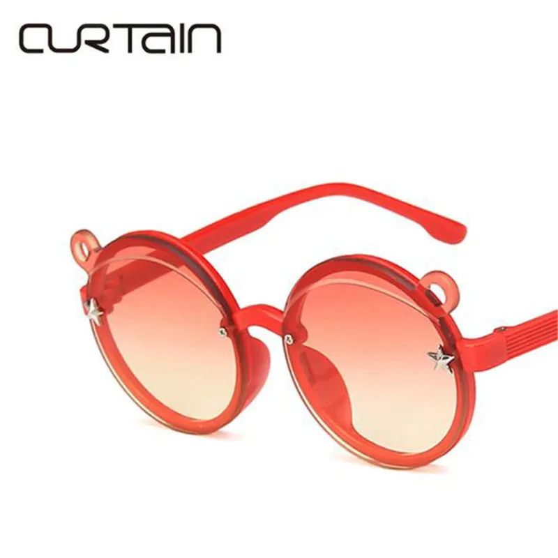 Oculos милые круглые солнцезащитные очки с медвежьими ушками детские как у звезд