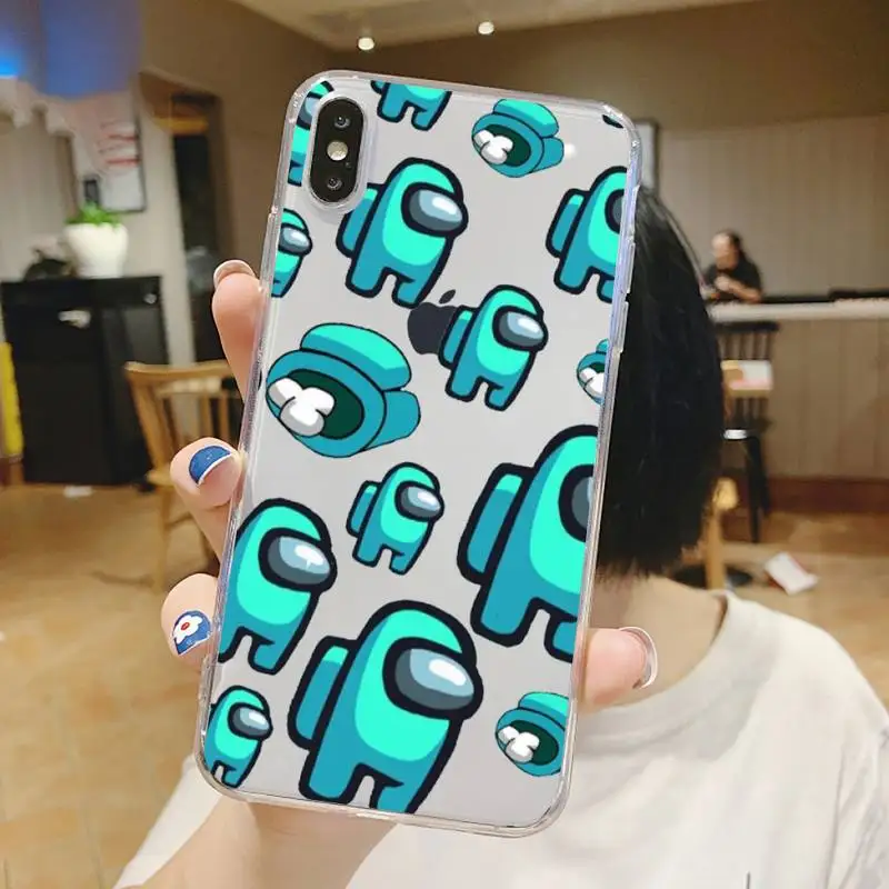 

Among us game Phone Case Transparent soft For iphone 5 5s 5c se 6 6s 7 8 11 12 plus mini x xs xr pro max