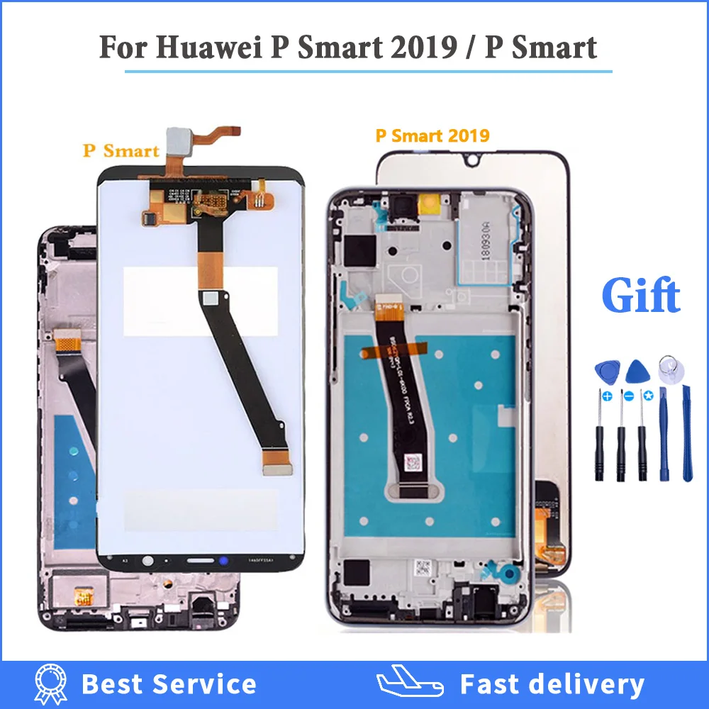 ЖК дисплей для Huawei P Smart 2019 6 21 дюйма сенсорный экран с цифровым преобразователем в