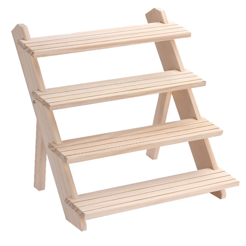 

SHGO HOT-Jewelry Display Tray Pendant Earrings Rings Display Blocks Solid Wood Jewelry Display Holder