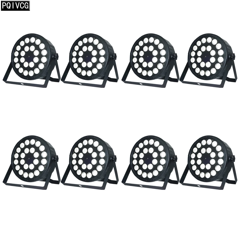 8 шт./лот 24x12 Вт RGBW светодиодный прожектор Par 4 в 1 DMX 512 пластиковый Профессиональный