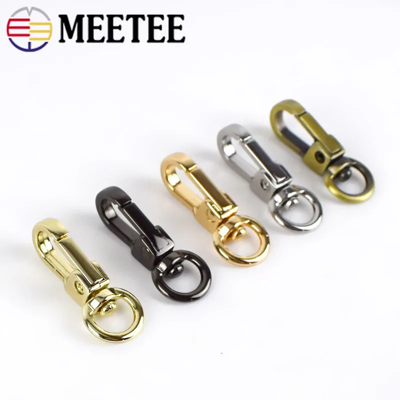 Meetee 10/20 шт 8*31 мм металлический брелок пряжки сумка аппаратные аксессуары зажим