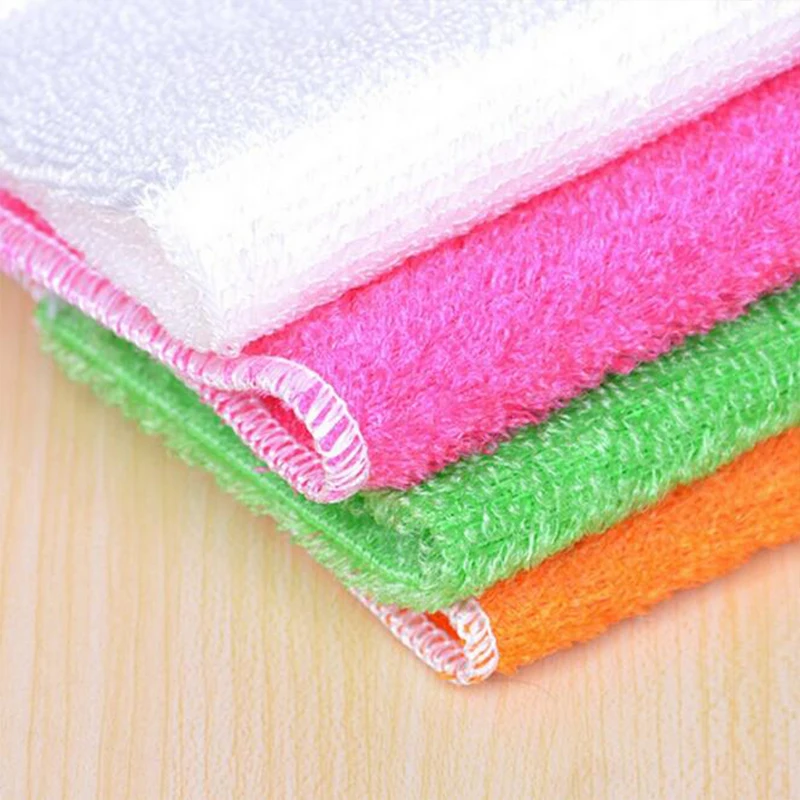 10 шт. тряпки из бамбукового волокна для очистки посуды|Чистящие салфетки| |