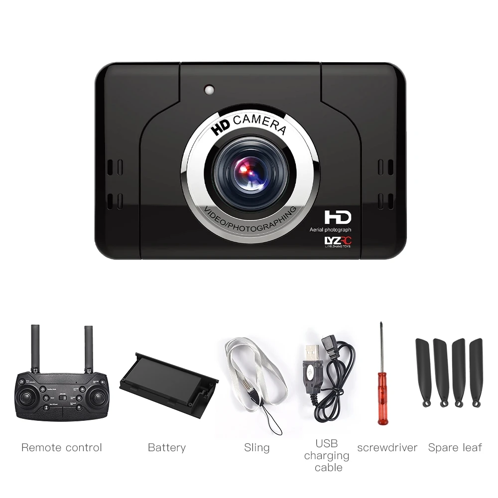 

L600 Selfie Drone 2.4GHz 4CH WiFi FPV RC Quadcopter Drone 720P Wide-Angle HD Camera Optical Smart Follow Position RC Quadcopter