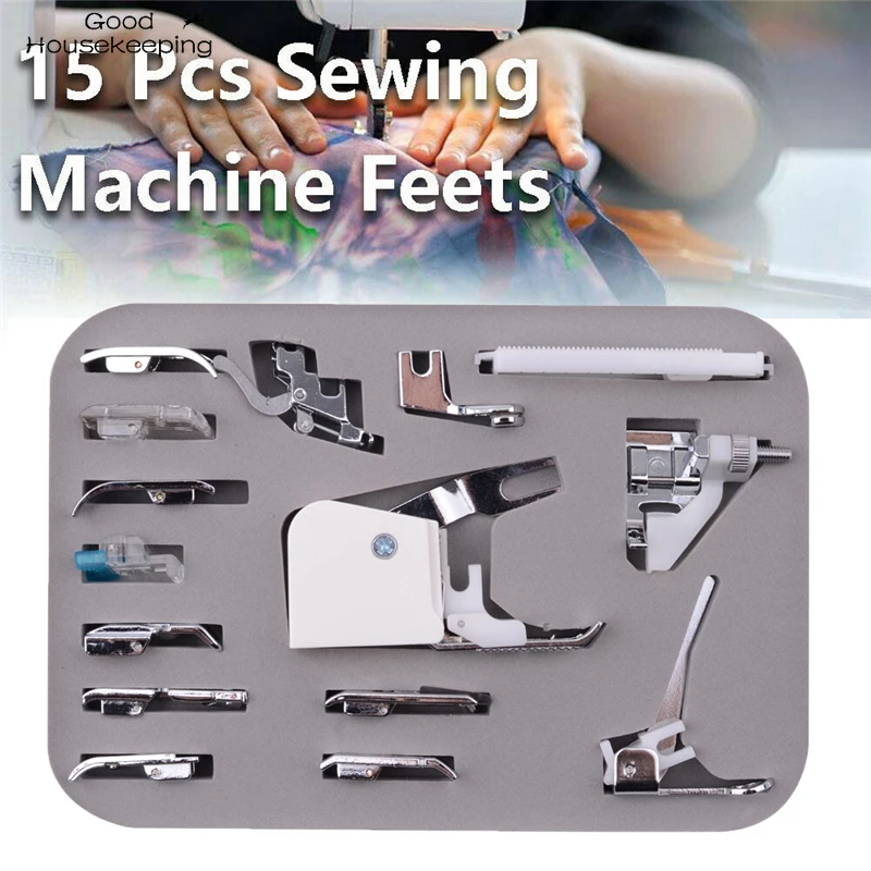 

15 шт./компл. прижимная ножка деталь швейной машины набор аксессуаров