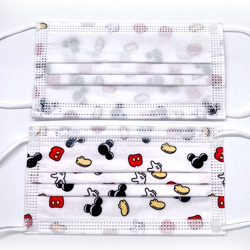Маска Диснея для взрослых и детей одноразовая белая хлопковая маска с Микки