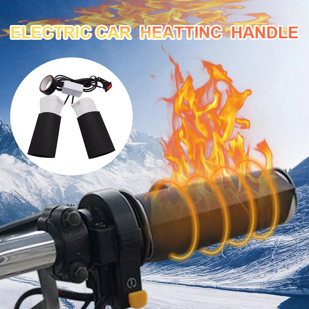 

20-100V Heated Grips Handlebar Pad Universal Motorcycle Electric Heating Insert Handle Kit Refit Hand Set Motorcycle Accessories