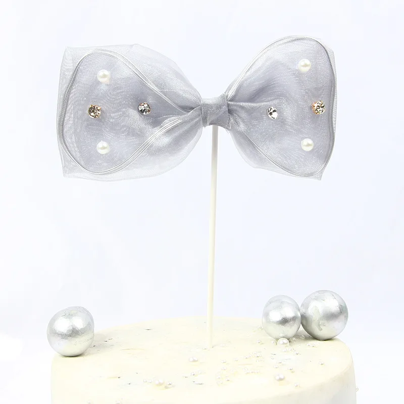 1 шт. украшение для торта с бантом и украшениями свадебных тортов праздничное на