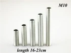10 шт.лот, длина 16-23 см, цельная зубная трубка M10, Резьбовая полая трубка, зубчатый столб, аксессуары для освещения инструмента