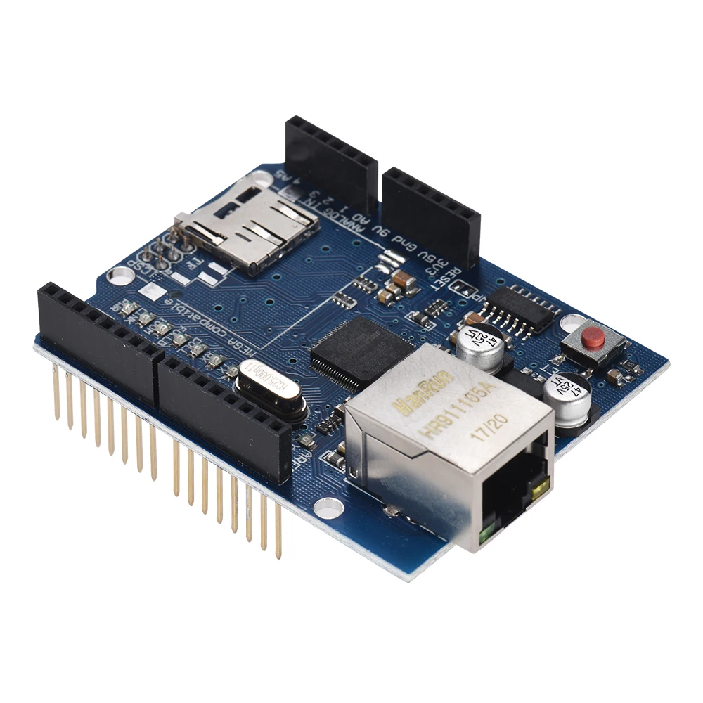 Плата расширения W5100 UNO Ethernet Shield со слотом для карты Micro SD Arduino | Компьютеры и офис