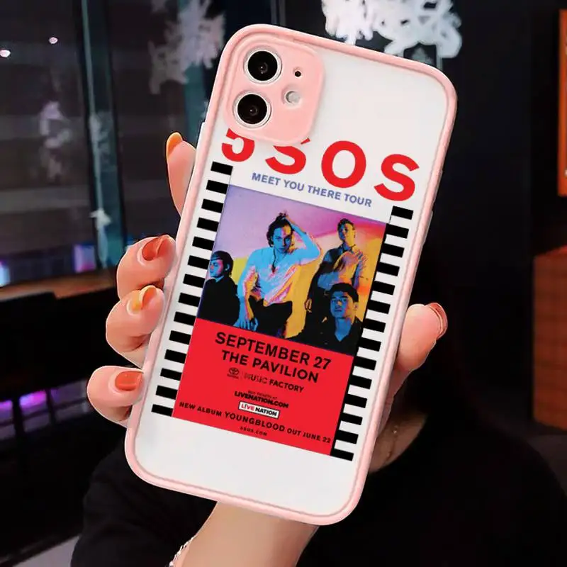 

5SOS band 5 seconds of summer luxury design Phone Case matte transparent For iphone 7 8 11 12 plus mini x xs xr pro max cover