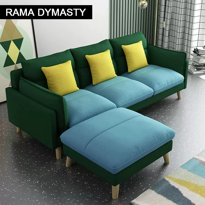 Современная дизайнерская ткань диван черный/белый Высокое качество мебель для