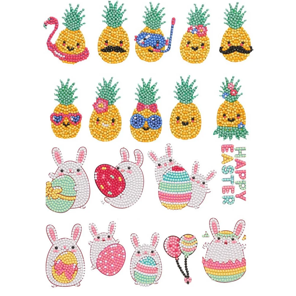 Алмазная живопись 5D сделай сам рисование ананасами для детей и взрослых