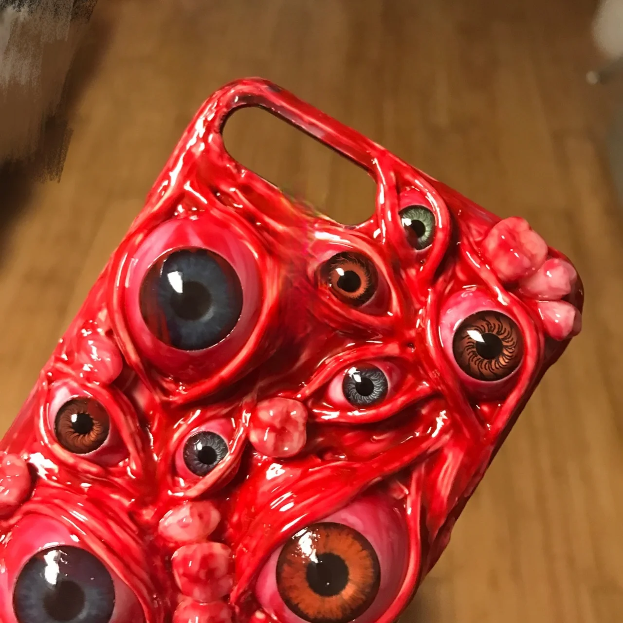 

iPhone 11promax case 8 Apple se cream 7 eye 7p phone case Samsung hand-customized stereoscopic