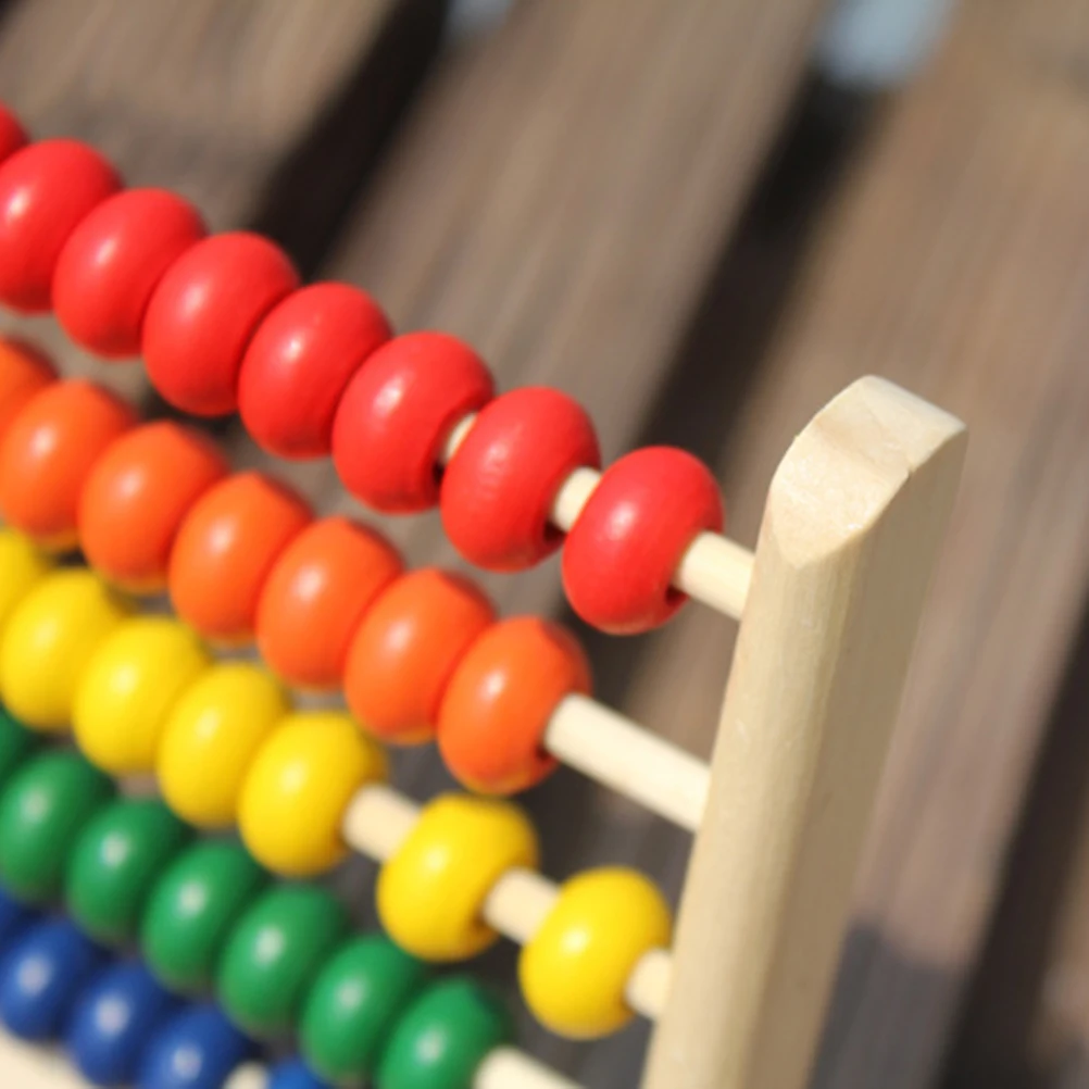 Красочные деревянные математические игрушки Abacus цифры счетные бусины