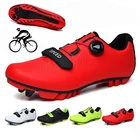Самоблокирующиеся велосипедные кроссовки, мужские, женские, красные, спортивные, для горных велосипедов