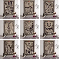 myth illustration style tarot tapestry creative dark witchcraft room headboard arras carpet astrology blanket home decoration
