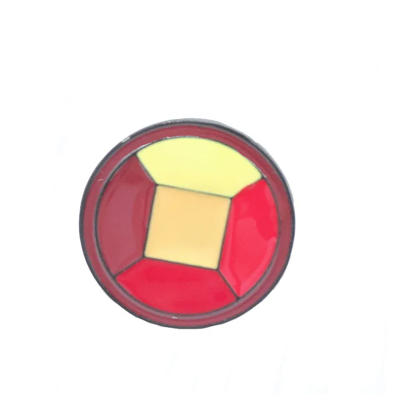 Мультяшная красная круглая брошь для женщин Забавный значок Геометрическая