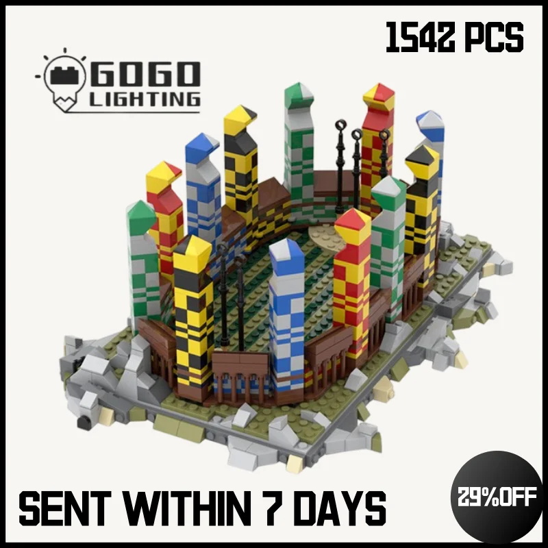 

1542 PCS MOC Toys Magic building Movie City Street Scene Quidditch-Architecture Building Blocks Modular Construction Block Model