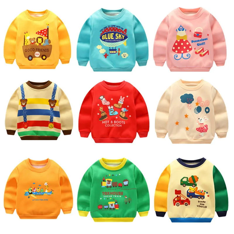 

Spring and Autumn Boys and Girls Sweatshirts Baby Children's Clothes Cotton Casual Boys and Girls Sweatshirt Tops