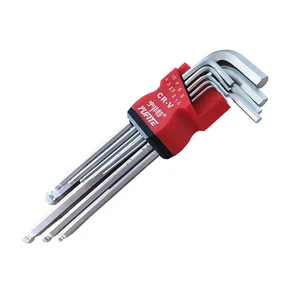 Набор инструментов для гаечных ключей imbus, 9 шт., 1,5 мм-10 мм, шестигранник Аллен, матовый хром, набор гаечных ключей, набор отверток