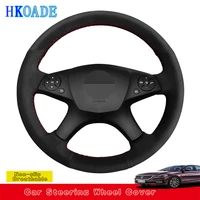 customize diy suede leather steering wheel cover for mercedes benz w204 c class 2007 2010 c280 c230 c180 c260 c200 car interior