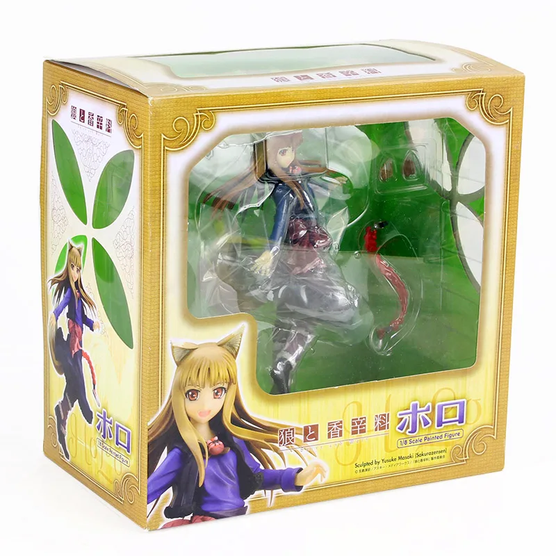 with box A Фигурка аниме Spice and Wolf Figure Holo свадебное платье Ver. Holo обновление 1/8 Масштаб ПВХ фигурка коллекционная игрушка - Цвет: with box A