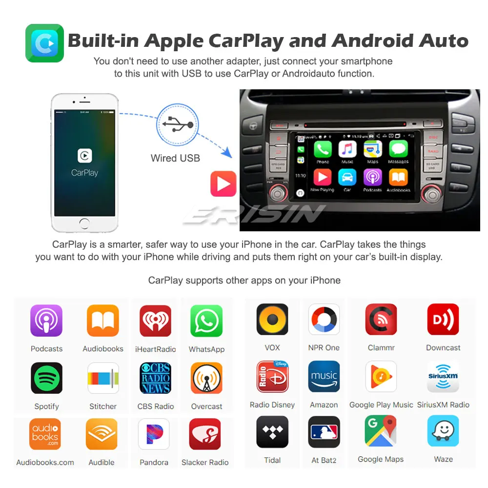 Erisin 8771 DAB + DSP Android 10 0 8 Core автомобильный стерео автомобильное радио DVD GPS Wi Fi Navi CarPlay